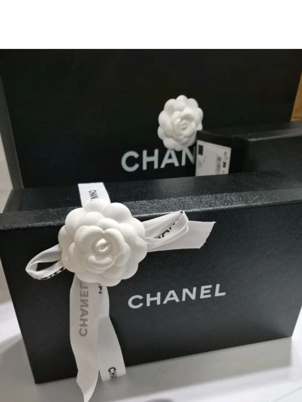 Chanel Lot of Empty Shoe Boxes + Dust Bags + Pouch + Shopping Paper Bag ...